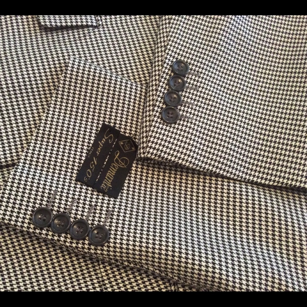 NEW MEN’S CLASSIC SPORTCOAT MINI HOUNDSTOOTH - Picture 3 of 6